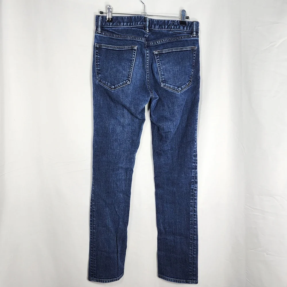 Banana Republic Mens Slim Straight Jeans 30x32 Dark Wash Stretch Cotton Spandex